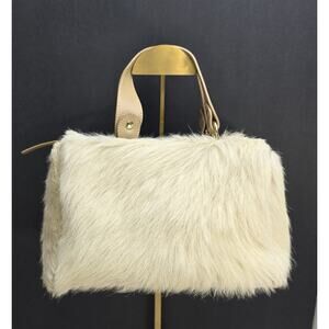 Kate Spade New York Small Marcy Winter‎ White Fur Satchel
